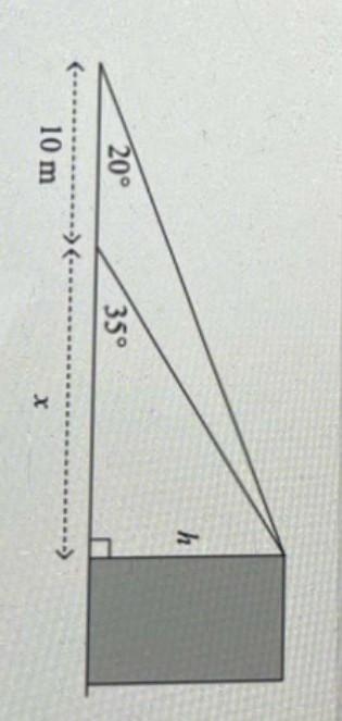 Miki is standing some distance away from a building. She measures the angle of elevation-example-1