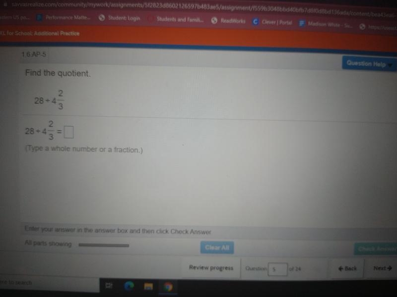 Find the quotient. 2. 28=4 3 2 28=4 3 (Type a whole number or a fraction.)-example-1