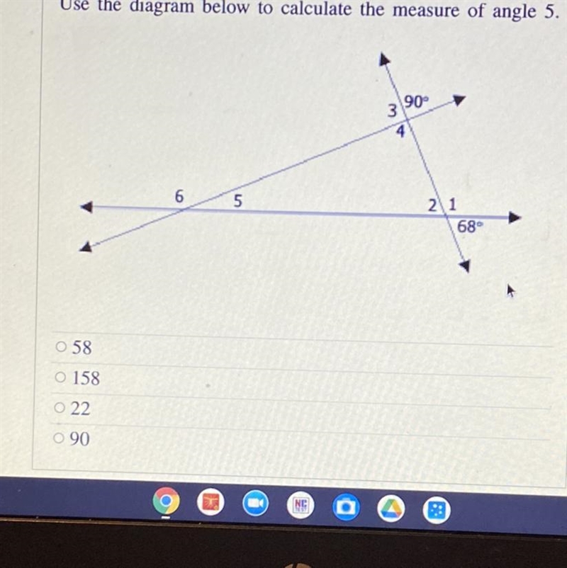 Use the diagram to calculate the measure of angle 5-example-1