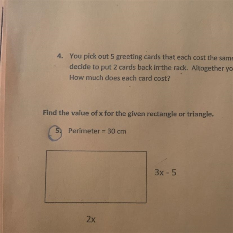 Find the value of X for the given recatangle-example-1