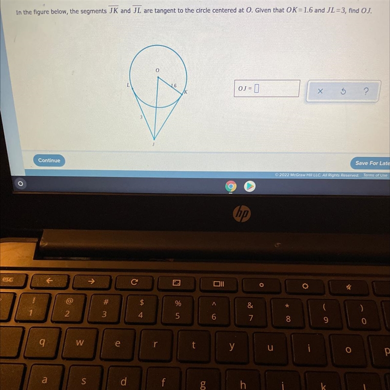 In the figure below, the segments JK and JL are tangent to the circle centered at-example-1