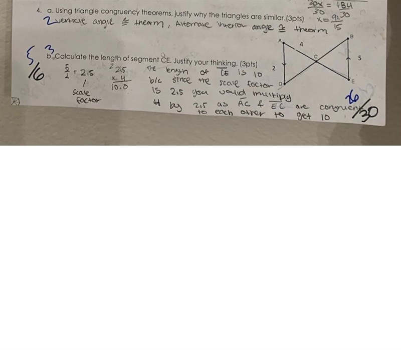 Q.Using triangle congruency theorems, justify why the triangles are similar.-example-1