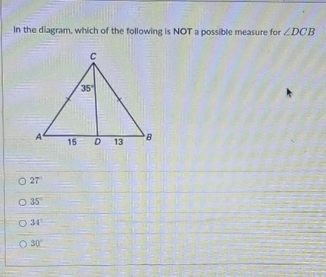 In the diagram, which of the following is NOT a possible measure for ZDCBCBAO2735°3430°1535%D-example-1