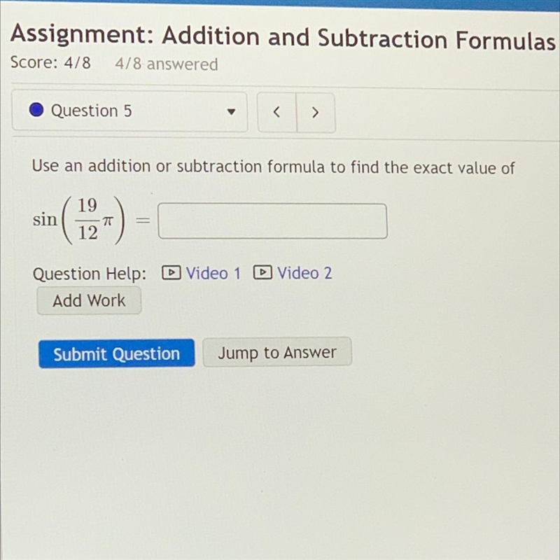 Exact value of addition and subtraction formulas / sin cos tan-example-1