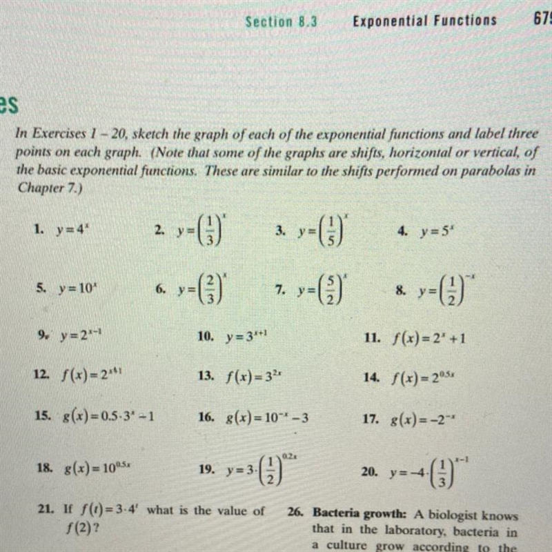 Question 7. Y=(5/2)^xSketch the graph of each of the exponential functions and label-example-1