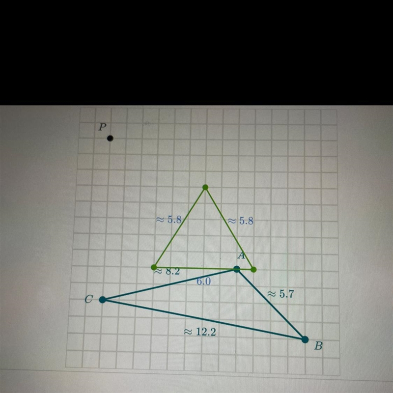 Draw the image of triangle ABC under a dilation whose center is P and scale factor-example-1