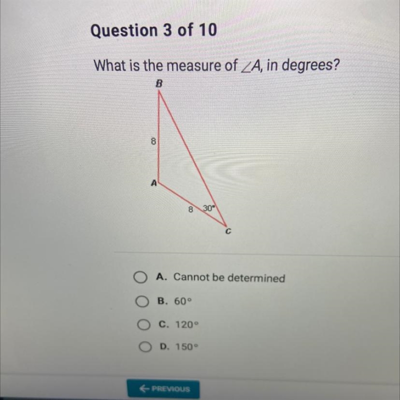 What is the angle of angle A in degrees-example-1