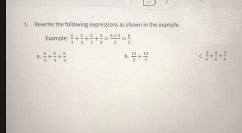 1. Rewrite the following expressions as shown in the example.Example: + + + 3 = 4*2 =313a-example-1