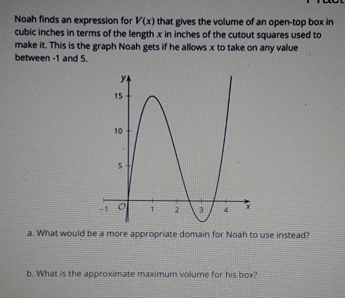 Noah finds an expression for V(x) that gives the volume of an open-top box in cubic-example-1