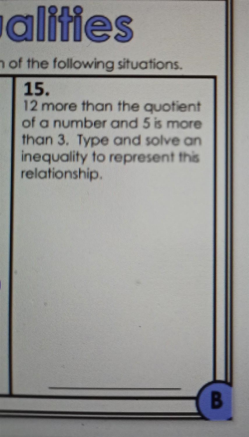 Type and solve an equality for each of the following situations.-example-1