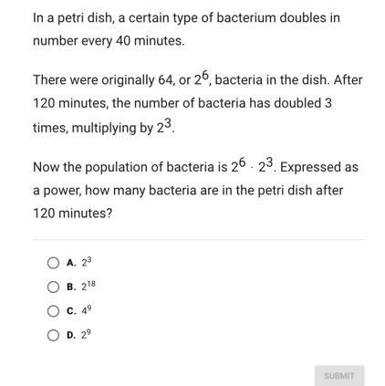 How many bacteria are in the Petri dish after 120 minutes ?-example-1