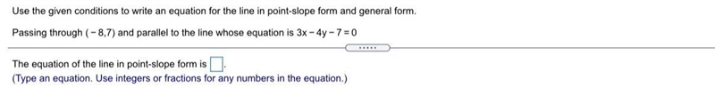 Write an equation for the line in point-slope form and general form.-example-1