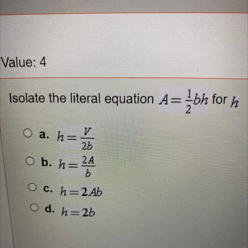 Isolate the literal equation-example-1