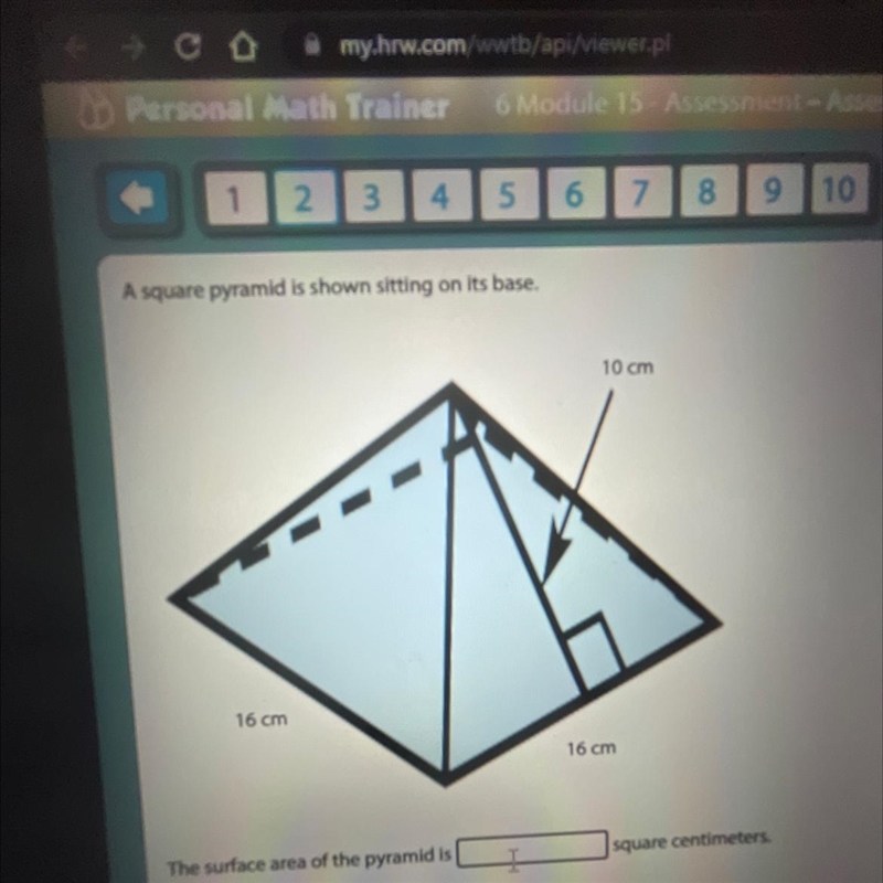 Square pyramid surface area?-example-1