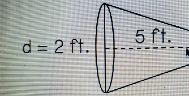 What is the volume of the cone shown below? round to the nearest tenth-example-1