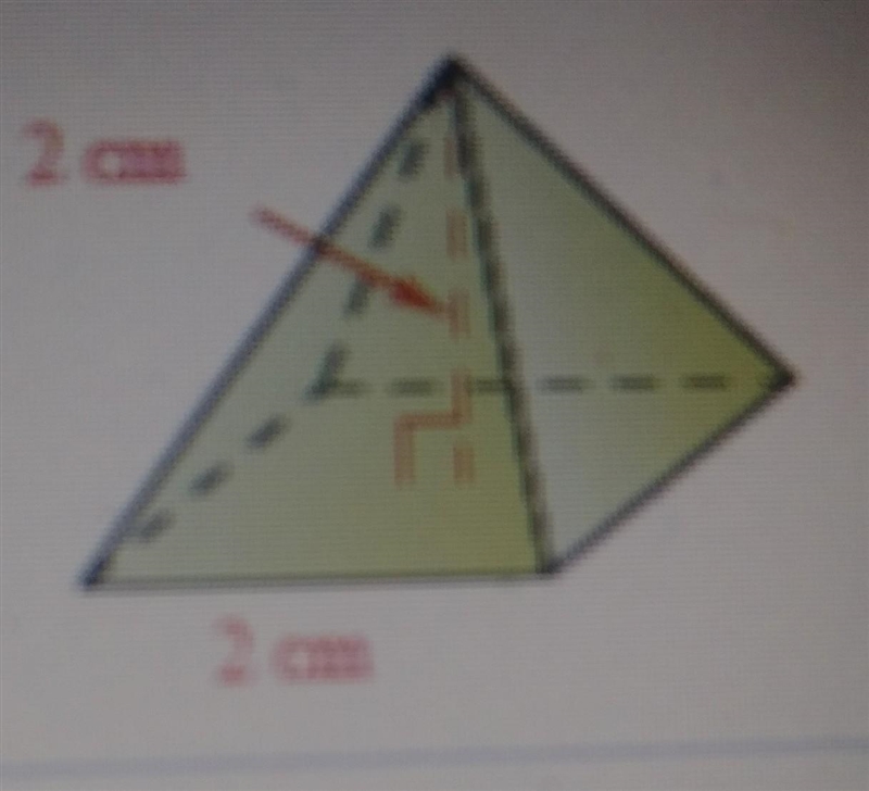 What is the volume of the square pyramid ?V= _cm3(Round to the nearest tenth as needed-example-1