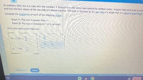 An ordinary (Pair) die is a cube with the numbers 1 through 6 on the sides (represented-example-2