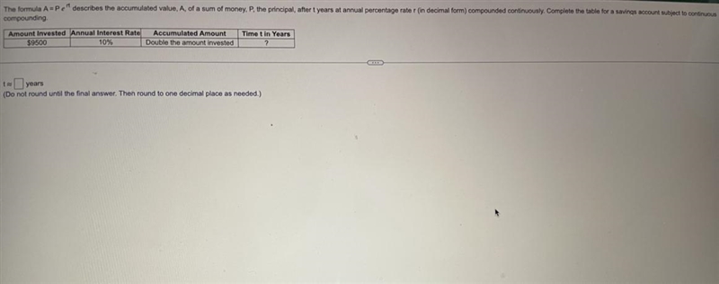 T equals blank years. Do not round until the final answer then round to one decimal-example-1