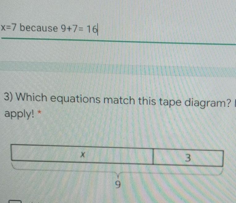 9 x+3=9 3x=9 3+x=9 x=9-3 x=9=3 < those are the answers-example-1