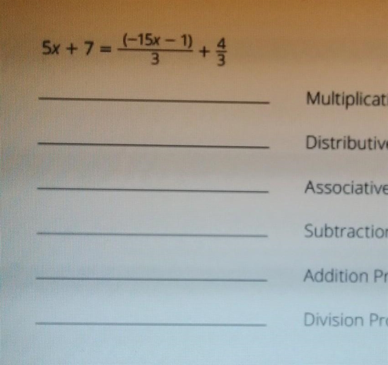 Solve the equation using the justification given for each step.-example-1