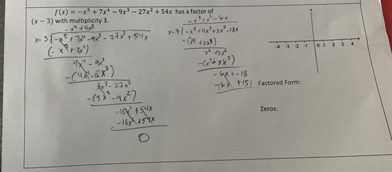 Hi, can you help me to Use long division to rewrite ((x) in factored form and find-example-1