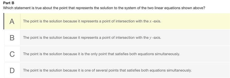 Use the drop-down menus below to represent the solution to the system of the two linear-example-2