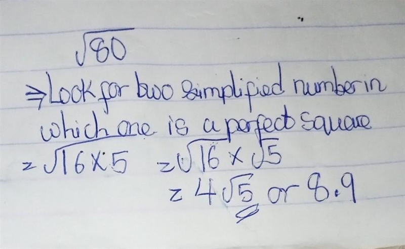 Square root of 80 √(x) 80-example-1