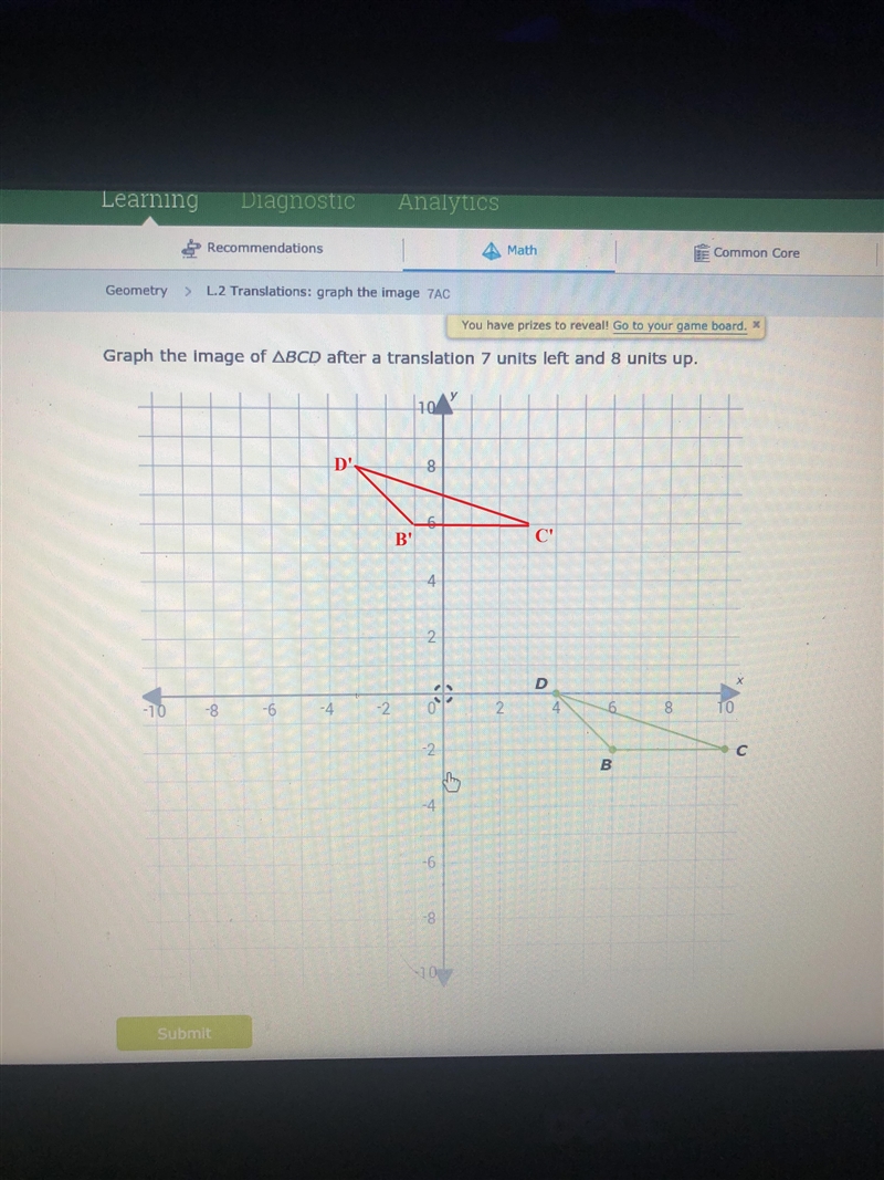 You have proveGraph the image of rectangle RSTU after a translation 4 units down.-example-2