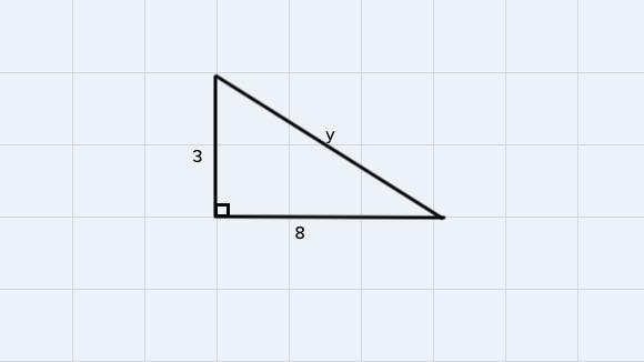 Determine the value of y. Use the Pythagorean Theorem and round answer to the nearest-example-1