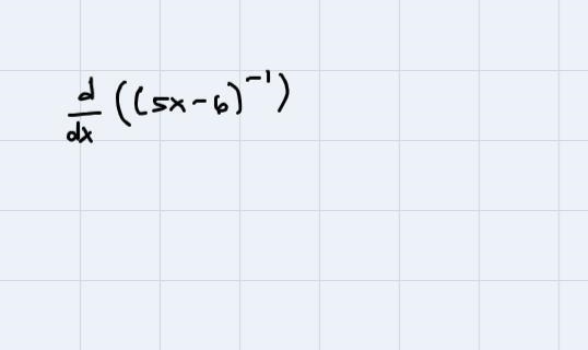 F(x) = 1/(5x-6)Find the derivative of this function-example-1