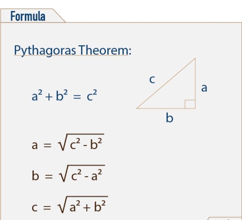 Give the formula if the phythagorian theorem ​-example-1