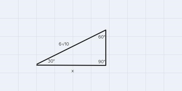 The length of the hypotenuse in a 30°-60°-90° triangle is 6√10yd. What is thelength-example-1