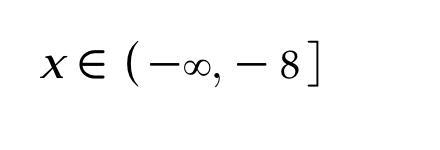 The correct solution set for -7x>_56-example-1