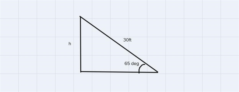 The angle of elevation of a tree is 65 from a point on the ground if the distance-example-1