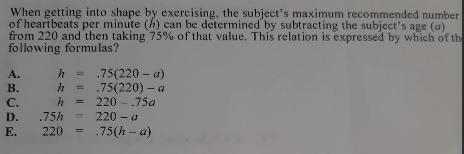 When getting into shape by exercising, the subject's maximum recommended number of-example-1