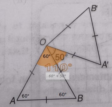 Under an anticockwise rotation about the point O, AOAB is mapped onto AOA'B'. Determine-example-1