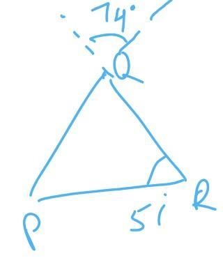 What is the measure of Angle P Q R? Triangle P Q R. Angle R is 51 degrees. The lines-example-1