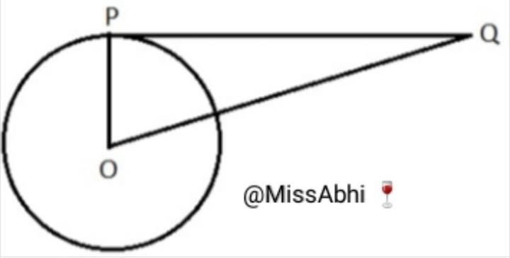 From a point Q, the length of the tangent to a circle is 24 cm and the distance of-example-1