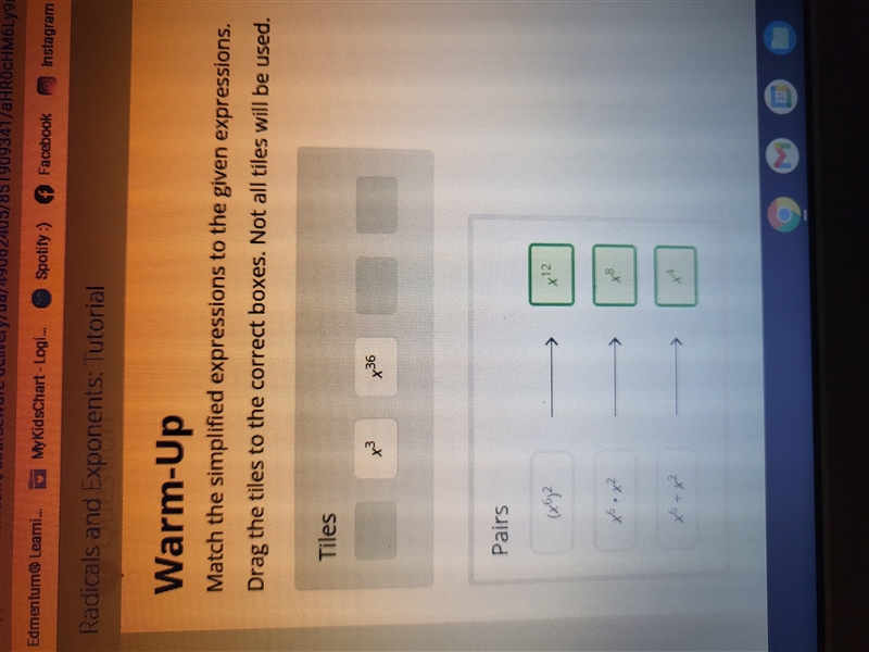 Match the simplified expressions to the given expressions. Drag the tiles to the correct-example-1