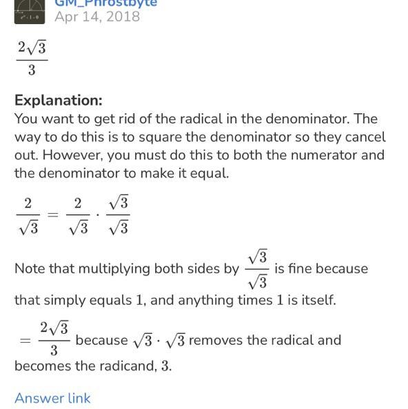 How do you simplify (2/3) with a sqrt of 2-example-1