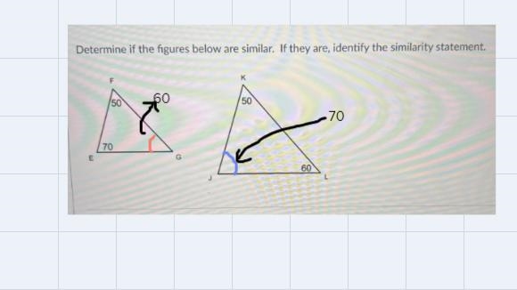 Determine if the figures below are similar. If they are, identify the similarity statement-example-2