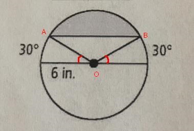 Please help me find the area of the shaded sector or segment.-example-1