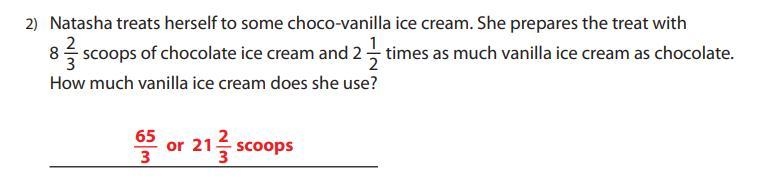 Natasha treats herself to some choco-vanilla ice cream. She prepares the treat with-example-1