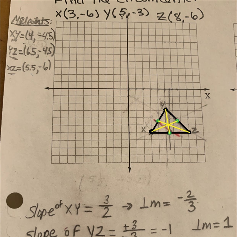 I need some help with this question immediately!! Find the circumcenter through the-example-3