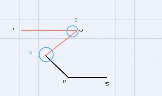 If bar (PQ) is parallel to bar (RS), prove that b + c = 180 ° + a-example-2