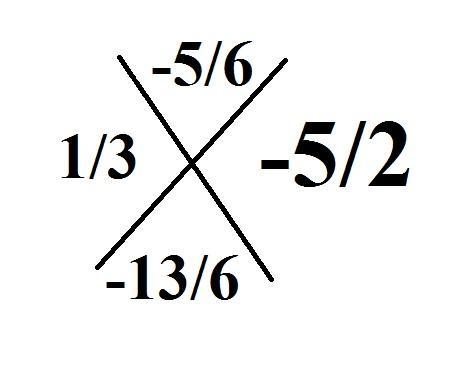 Diamond form and grouping to factored form a(x-r1)(x-r2) for the first problem on-example-1