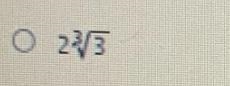 Which expression is equivalent to 24 *1/3 ? 12432 O 2√3 O 2/3 O 2√6 O 2/6-example-1