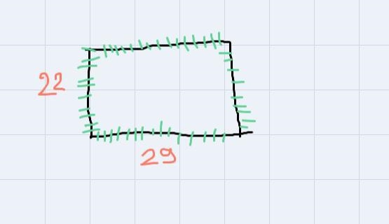 Determine the amount of fence needed to enclose a rectangular garden with length 29 feet-example-1