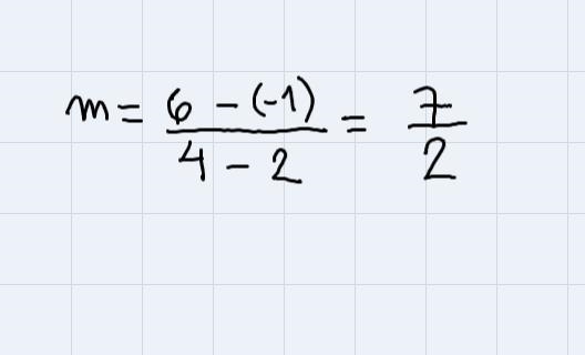 (2,-1) and (4,6) find the slope-example-1