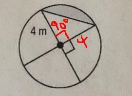 Please help me find the area of the shaded piece in pi form. Question 4-example-1